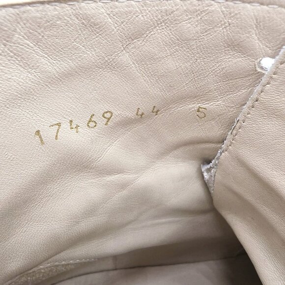 NEW Freda Salvador Emi Combat Boots Womens 5M Creme Leather Croc Embossed Shoes - Picture 13 of 16